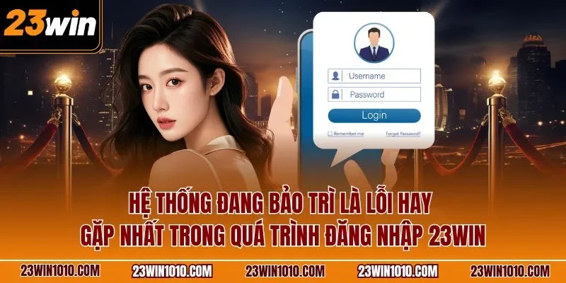 Hệ thống đang bảo trì là lỗi hay gặp nhất trong quá trình đăng nhập 23WIN