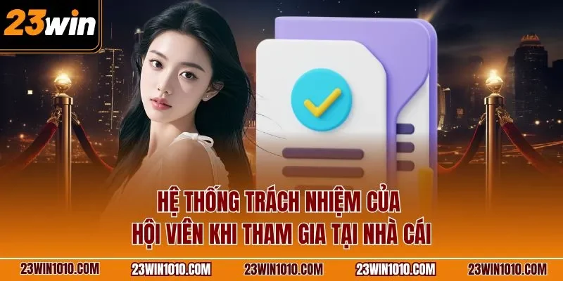 Hệ thống trách nhiệm của hội viên khi tham gia tại nhà cái